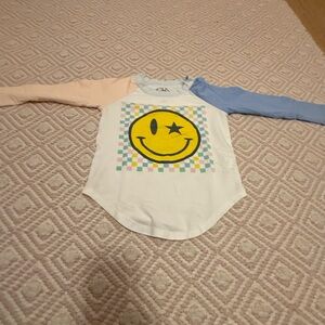 Chaser Kids Smiley Face Long Sleeve Shirt - Multicolor 4T
